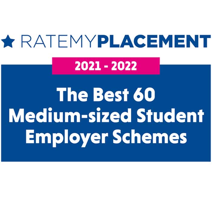 RateMyPlacement | The Best 60 Medium-sized Student Employer Schemes 2021-2022