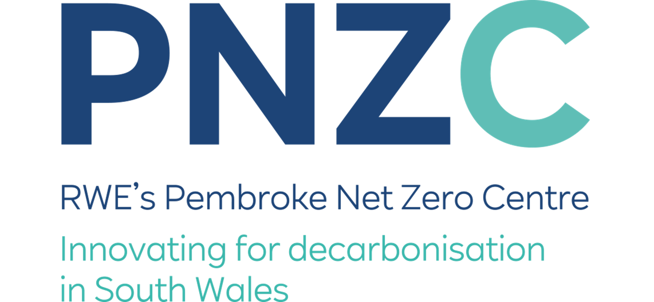 Logo of RWE's Pembroke Net Zero Centre, focused on decarbonisation in South Wales.