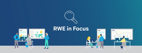 A modern workspace showcasing multiple screens with data visualisations, featuring diverse individuals engaged in analysis.