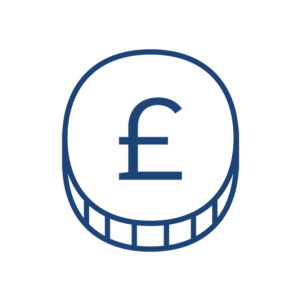 Navy graphic shows a round circle with blue pound sign in the middle