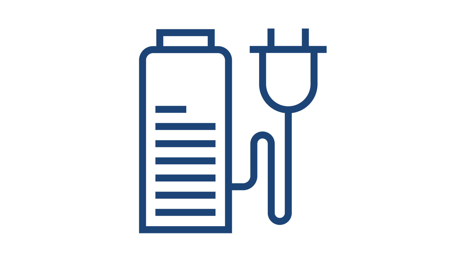 An illustration of a battery next to a power plug, representing energy and charging concepts.